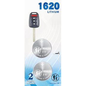 2Pack CR1620 Remote Key Fob Battery Replacement for Honda (2013-2020) Accord Civic Crosstour Fits Fob Case Covert with Tools (FCC ID: MLBHLIK6-1TA 1T and P/N’s: 35118-T2A-A60, TY4-A00)