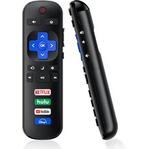 2 Pack Remote Control for Roku TV, FlyCoco Universal Infrared No Setup Needed Replacement Roku Television Remote Control Compatible with TCL/Sharp/Insignia/Onn TV (Not for Roku Stick & Box)