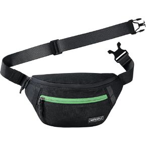 WATERFLY Fanny Pack Crossbody Bag: Waist Packs for Women Men Water Resistant Large Hiking Waist Bags for Hiking Running Travel Walking