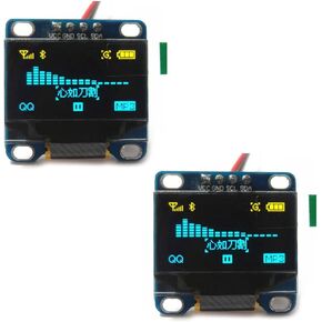 وحدة عرض OLED باللون الأزرق والأصفر 0.96 بوصة I2C Serial 128x64 SSD1306 IIC لوحة شاشة لـ Arduino Raspberry Pi 51 Msp420 STIM32 SCR Micro: bit (عبوة من قطعتين)