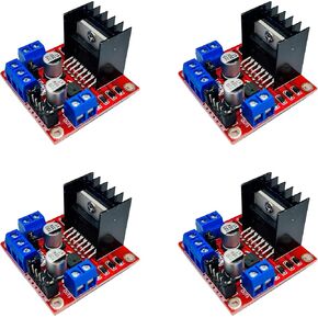 L298N Module, Motor Driver for Arduino, ESP32, ESP8266, Raspberry Pi, 4 Pieces