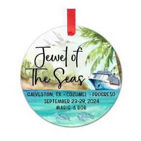 Cruise Ornament 2024 - Cruise Christmas Ornament - Cruise Ship Ornament - Gifts for Cruise Lovers - Cruise Ship Essentials - Cruising Essentials - Family Vacation Keepsake - Honeymoon Cruise