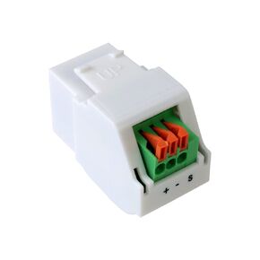 Keystone Jack 1/8 Inch Stereo Mini Plug (White)