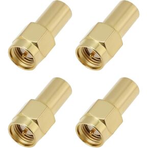 Create idea 4pcs SMA Male Connector RF Terminators SMA Male Connector 50 Ohm 3GHz SMA RF Coaxial Connectors for Antennas GPS Systems Base Stations