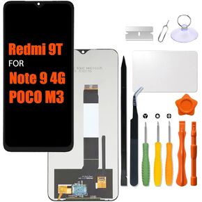 Replacement for Xiaomi Redmi 9T | Note 9 4G | Poco M3 LCD Screen for J19S M2010J19SG M2010J19SY M2010J19SC M2010J19CG M2010J19CI LCD Touch Screen Display Panel Digitizer Assembly with Repair kit