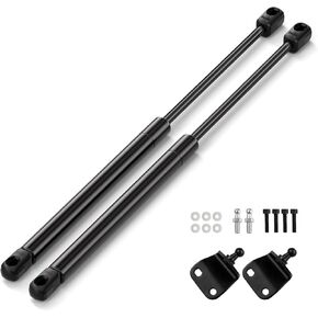 ARANA Front Hood Struts Lift Supports Gas Prop Shocks for 2018-2023 Jeep Wrangler JL 2020-2023 Jeep Gladiator Car Front Bonnet Hood Engine Cover Compatible & Brackets Replacement Parts, Pack of 2