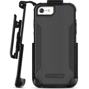 ENCASED iPhone 6 Belt Clip Case - American Armor² (Heavy Duty) Tough Rugged Phone Case with Screen Protector and Holster Clip for Apple iPhone6 4.7" [Military Grade Protection] - Black