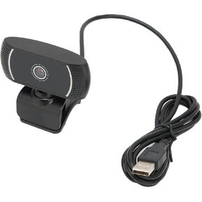 GOWENIC Webcam with Microphone,Streaming USB Computer Webcam,Plug and Play,Driver 640x480 Autofocus USB Webcam,for TV Boxes, Computers, Distance Education (C200 Black Inner Mark
