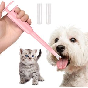 Pet Pill Dispenser-Pet Piller Gun Oral Tablet Capsule, Pet Pill Plunger Popper with Pusher Pet Pill Feeder for Dogs Cats and Small Animals (Blue)