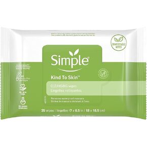 Simple Cleansing Facial Wipes 25 Count (Pack of 3)