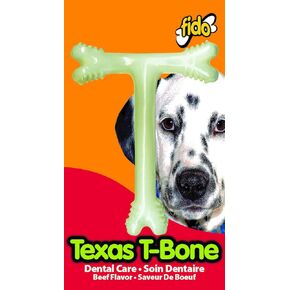 Fido Texas T-Bone Dental Dog Bone, Beef Flavored