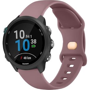Vancle bands Compatible with Garmin Forerunner 245/Forerunner 645/Forerunner 165/Forerunner 55 SmartWatch, 20mm Silicone Sport band for Garmin Forerunner 245/645/165 Music for Women Men