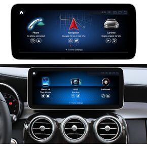 Android 10.25inch HD1920 Screen Upgrade Display Monitor Multimedia Player GPS Navigation for Mercedes Benz C GLC 2014-2018 C180 C200 C220 C250 C300 C350 C320 C63 W205 NTG5