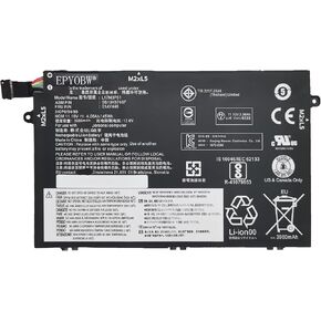 L17M3P51 Laptop Battery 45Wh Compatible with Lenovo ThinkPad E480 E485 E490 E495 E580 E585 E590 E595 / ThinkPad E14 1st Gen (2019) / E41-50 Series L17C3P51 L17M3P52 L17L3P51 01AV448 01AV447