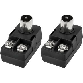Antenna Matching Transformer Connector 300 ohms to 75 ohms Quick Push-On Plug UHF VHF FM Converter Adapter 2PCS