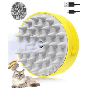 Cat Steam Brush for Shedding Cat Gifts for Cat Lovers Women, 3 In 1 Steamy Pet Grooming Brush with Release Button and Tank for Indoor Long and Short Hair Dogs and Cats