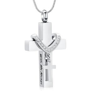 Cremation Jewelry for Ashes Pendant - Cross Urn Necklace with Mini Keepsake Urn Memorial Ash Jewelry