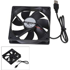 BQLZR Usb PC Fan USB Interface 12CM Black DC 5V 12025 USB Power Ball Bearing Computer Case Cooling Fan 2400RPM