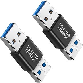 leizhan USB 3.0 Male to USB 3.0 Male Adapter, OTG 3.0 USB A to 3.0 USB A Adapter, USB Connector Connection or Data Cable Extension