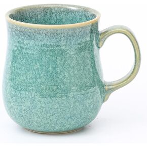 21 oz Large Ceramic Coffee Mugs, Pottery Mug Handmade, Ceramic Tea Cups with Handle for Office and Home, Dishwasher and Microwave Safe (Blue Grey)
