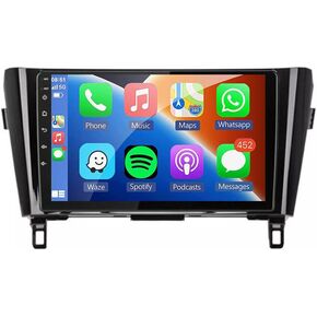 for Nissan Rogue X-Trail Qashqai Radio 2014-2018 Android 13 Car Stereo 10.1" Touchscreen Wireless Carplay Android Auto GPS Navigation with Free Reverse Camera (4GB RAM+64GB ROM-General)