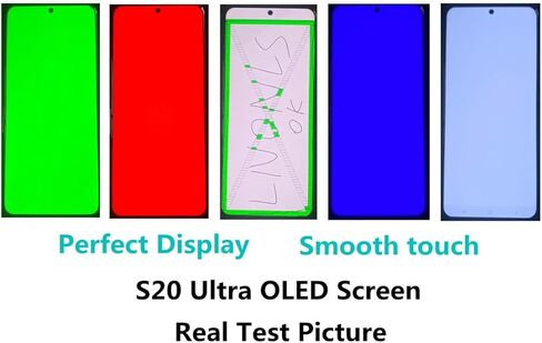 شاشة OLED بديلة لهاتف Samsung Galaxy S20 Ultra 5G LCD لهاتف Samsung S20 Ultra Touch Digitizer Screen Display Assembly مع مجموعة أدوات إصلاح الإطار G988U SG988A G988B أسود in Kuwait