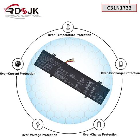 C31N1733 Laptop Battery for ASUS VivoBook Flip 14 TP412 TP412U TP412UA TP412F TP412FA TP412UA-DB31T TP412UA-IH31T TP412UA-EC059T TP412FA-EC551T TP412FA-EC707T TP412FA-EC035T TP412FA-EC651T 11.55V 42Wh in Saudi Arabia