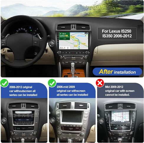 2G+64G Car Stereo Radio for Lexus IS250 IS300 IS350 2006-2012 with Wireless CarPlay Android Auto GPS Navigation Head Unit 10.1" Touch Screen Android 13 Radio with HiFi Bluetooth FM RDS Backup Camera in Saudi Arabia