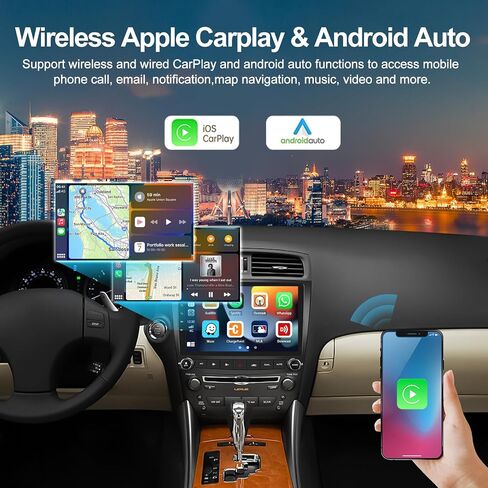 2G+64G Car Stereo Radio for Lexus IS250 IS300 IS350 2006-2012 with Wireless CarPlay Android Auto GPS Navigation Head Unit 10.1" Touch Screen Android 13 Radio with HiFi Bluetooth FM RDS Backup Camera in Saudi Arabia