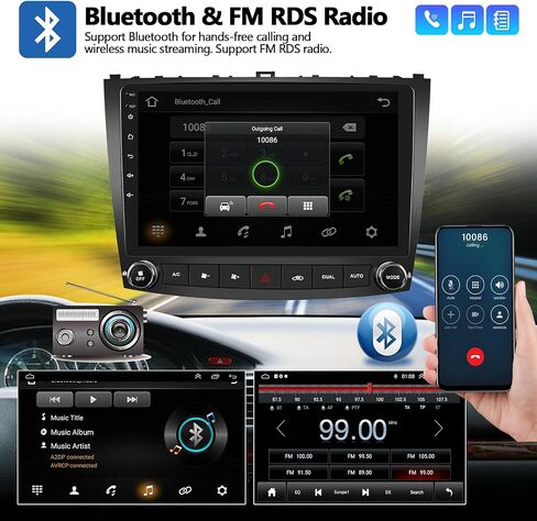 2G+64G Car Stereo Radio for Lexus IS250 IS300 IS350 2006-2012 with Wireless CarPlay Android Auto GPS Navigation Head Unit 10.1" Touch Screen Android 13 Radio with HiFi Bluetooth FM RDS Backup Camera in Saudi Arabia
