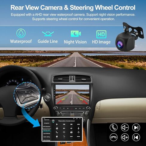 2G+64G Car Stereo Radio for Lexus IS250 IS300 IS350 2006-2012 with Wireless CarPlay Android Auto GPS Navigation Head Unit 10.1" Touch Screen Android 13 Radio with HiFi Bluetooth FM RDS Backup Camera in Saudi Arabia