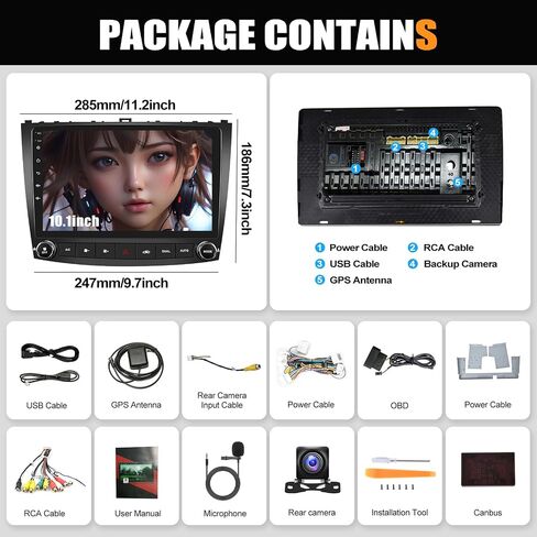 2G+64G Car Stereo Radio for Lexus IS250 IS300 IS350 2006-2012 with Wireless CarPlay Android Auto GPS Navigation Head Unit 10.1" Touch Screen Android 13 Radio with HiFi Bluetooth FM RDS Backup Camera in Saudi Arabia