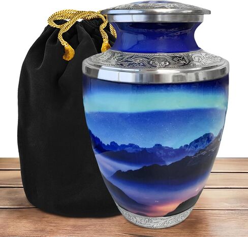 Cremation Urns for Human Ashes - Purple Butterfly Large Decorative Urn for Adult Men & Women - Burial Urns for Adult Human Ashes in Kuwait