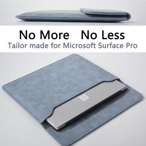 حافظة Xisiciao، Surface Pro 9/8/7/6/5/4/Pro X، لجهاز Microsoft اللوحي مقاس 12.3-13 بوصة، غطاء حمل رفيع للغاية مقاوم للماء مع حقيبة صغيرة (أسود) in Saudi Arabia