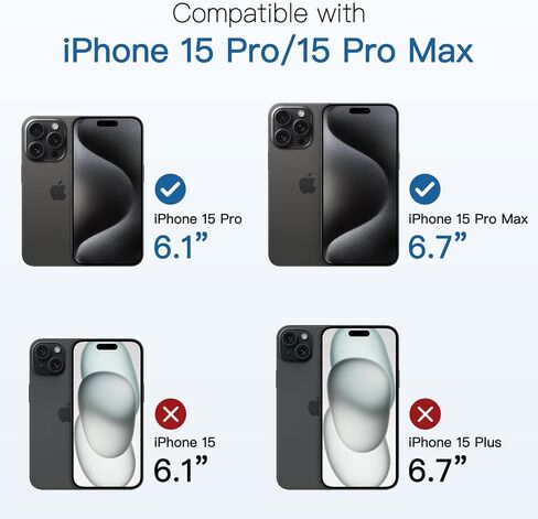 [2 Pack Camera Lens Protector for iPhone 15 Pro/15 Pro Max,9H Tempered Glass,Aviation Aluminum Plate Cover,Night Circle,No Bubble,HD Clarity,Case Friendly,Easy Installation-Black in Saudi Arabia