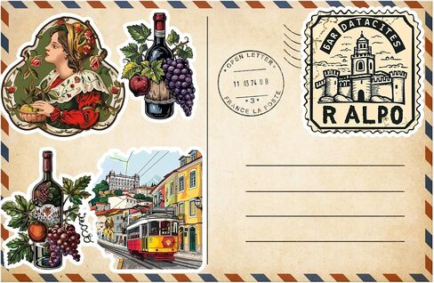 20 PCS Adventure Portugal Travel Stickers - Inspiring Cute Aesthetic Portugal Decals for Water Bottles, Laptops, Scrapbook, Phone, prtg20 in Saudi Arabia