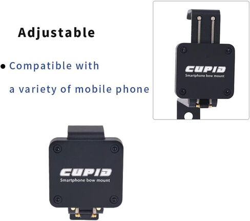 Bow Mount Phone Holder Smartphone Clamp Bracket for Photos Video Recorder with iPhone, Samsung Galaxy, GoPro in Saudi Arabia