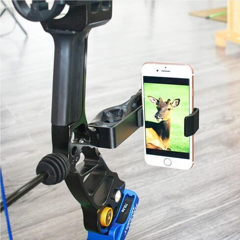 Bow Mount Phone Holder Smartphone Clamp Bracket for Photos Video Recorder with iPhone, Samsung Galaxy, GoPro in Saudi Arabia
