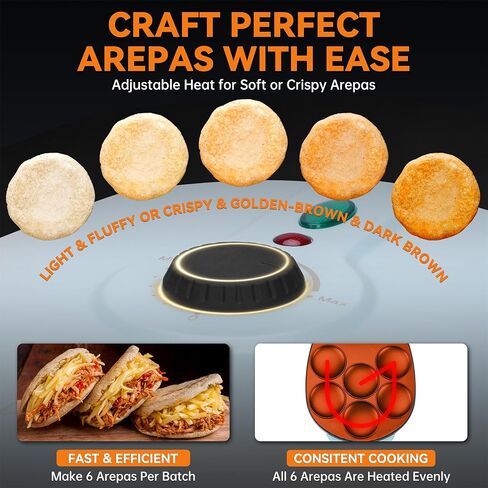 Baker's Friend Mini Pancakes Maker Machine, Dutch Mini Pancake Griddle, 14 Holes Electric Poffertjes Pan, Ideal for Breakfast, Snacks, Desserts & More, Yellow in Saudi Arabia