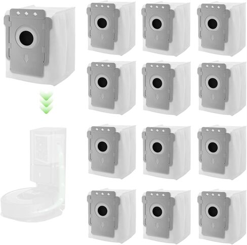 عبوة من 12 كيس مكنسة J7 بديلة من LeadCon متوافقة مع سلسلة Roomba i & s & j، i1 i3+، i4+، i6+، i7، i7+(7550) j7، ​​j7+i8+، s9+ أكياس التخلص التلقائي من الأوساخ in Kuwait