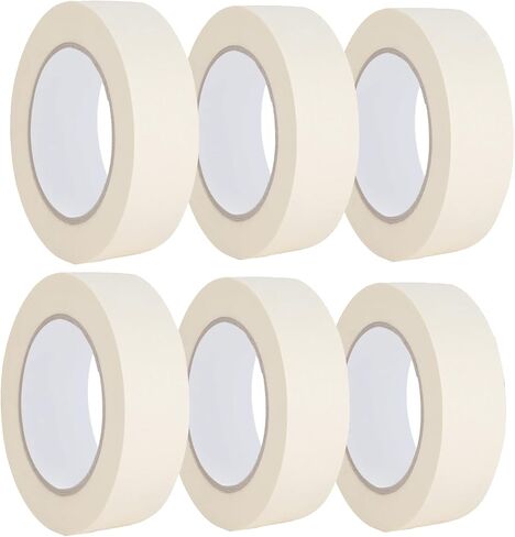 Lazybug studio Masking Tape 0.75 Inch, 12 Pack White Masking Tape, 3/4 Inch x 55 Yards x 12 Rolls，660 Yards in Total in Saudi Arabia