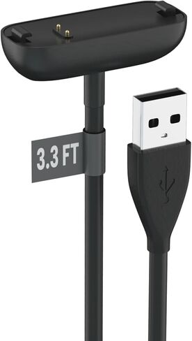𝟐𝐏𝐚𝐜𝐤 شاحن Fitbit Inspire 2 & Ace 3 شاحن بديل للشحن Fitbit لـ Inspire 2 Ace 3 حامل كابل شحن USB [1.0 قدم/3.3 قدم] in Kuwait