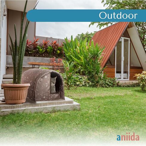 | Outdoor Cat House, Cat Houses for Indoor Cats, Size L Cats Shelter Big for 3 Adult Cats, Foldable House Tent Weatherproof, Waterproof and Warm, for All Types of Weather. in Saudi Arabia