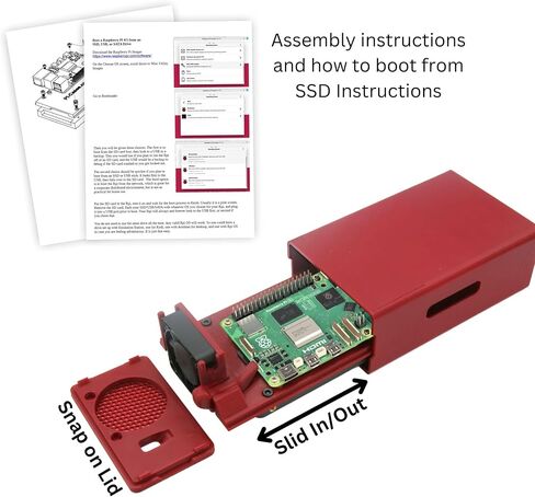 Raspberry PI 5 NAS Case, Boot from SSD with Cooling Fan, Heatsink, and USB 3.0 Cable in Saudi Arabia