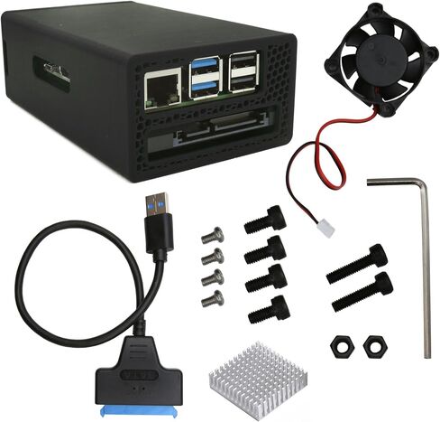 Raspberry PI 5 NAS Case, Boot from SSD with Cooling Fan, Heatsink, and USB 3.0 Cable in Saudi Arabia
