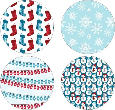 Christmas Happy Holidays Rustic Blue Barnwood Coasters for Drinks Table Decor Festive Housewarming Hostess Gift Idea Handmade by The Painted Pug (Blue Gold Happy Holidays) in Kuwait