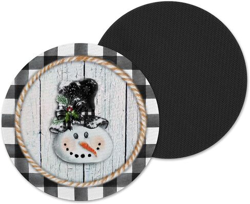 Christmas Happy Holidays Rustic Blue Barnwood Coasters for Drinks Table Decor Festive Housewarming Hostess Gift Idea Handmade by The Painted Pug (Blue Gold Happy Holidays) in Kuwait