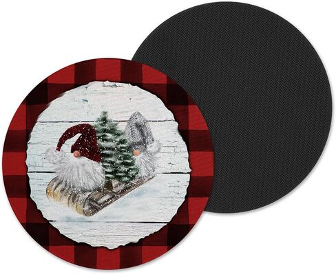 Christmas Happy Holidays Rustic Blue Barnwood Coasters for Drinks Table Decor Festive Housewarming Hostess Gift Idea Handmade by The Painted Pug (Blue Gold Happy Holidays) in Kuwait