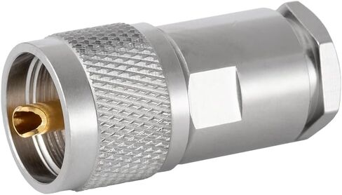 5PCS PL-259 UHF Male Connectors 50 Ohm PL259 Male Plug Five-piece Set Crimp RF Coax Connector Adapter for RG-213 LMR-400 RG8 RG59 Low Loss Coax Cable in Kuwait