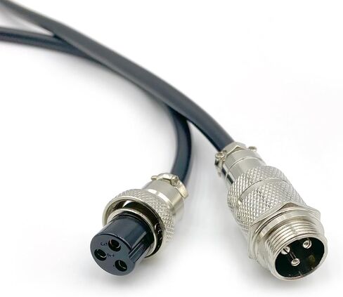 3.28 ft GX16 3 Pin Male to Female Head Aviation Cordset, GX16 3Pins Female to Male Connector Electrical Cable Panel Mount Circular Metal Aviation Adapter Cordset for Ships 18AWG (1meter) in Kuwait